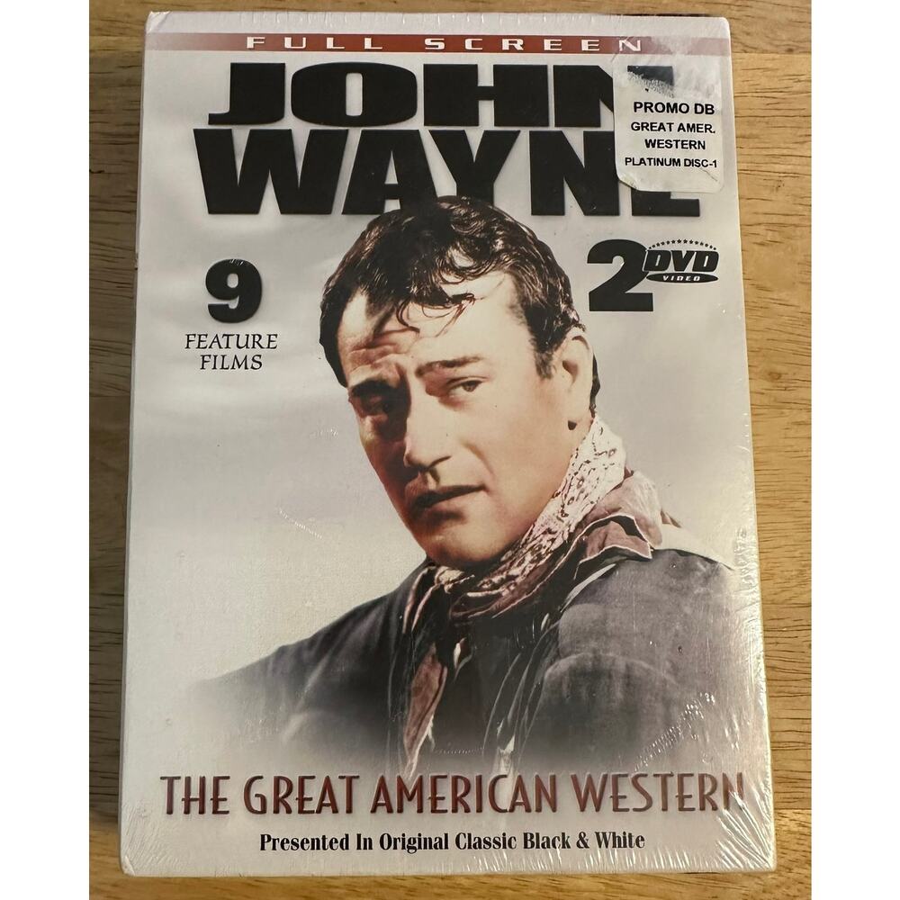 John Wayne Two Disc DVD Set 9 Classic Western Feature‎ Film Movies